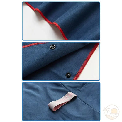 poncho de plage enfant bleu marine caracteristiques