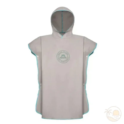 poncho de plage enfant gris