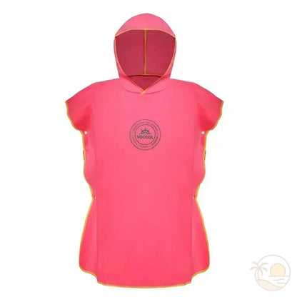 poncho de plage enfant rose