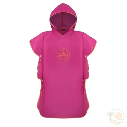 poncho de plage enfant rose fushia