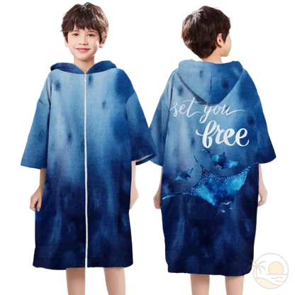 poncho de plage enfant set you free