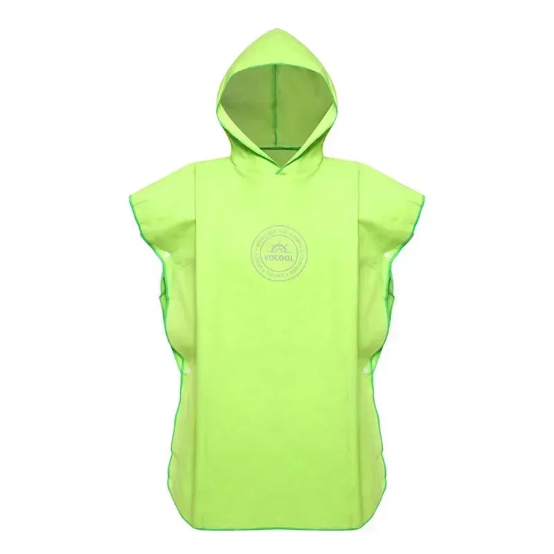 poncho de plage enfant vert