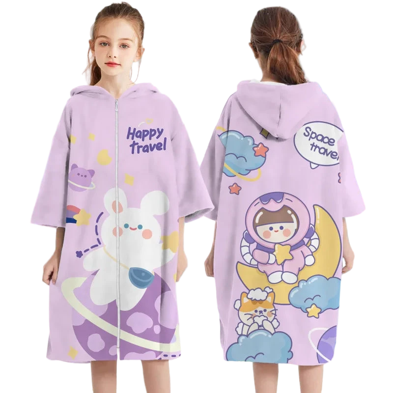 poncho de plage enfant voyage espace