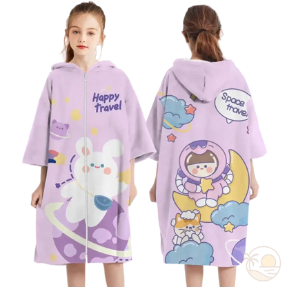 poncho de plage enfant voyage espace