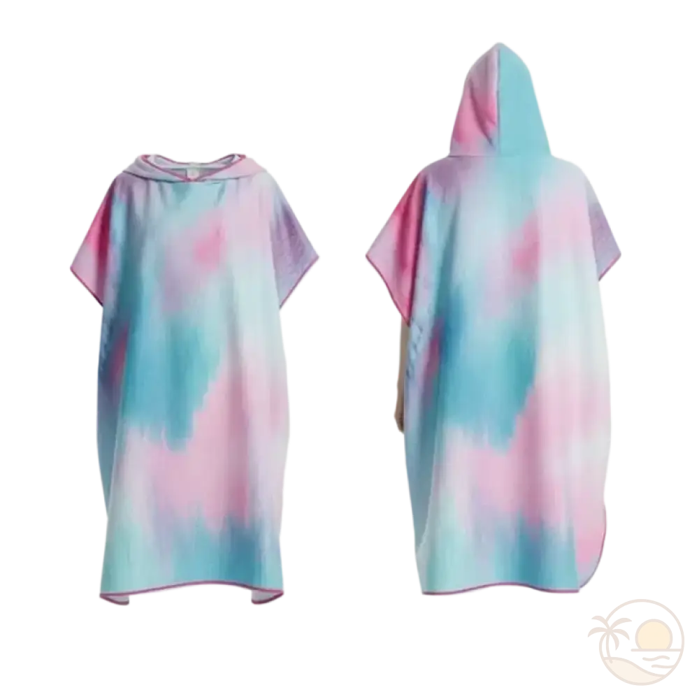 poncho de plage femme face dos capuche