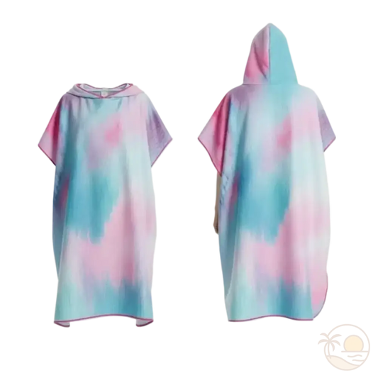 poncho de plage femme face dos capuche