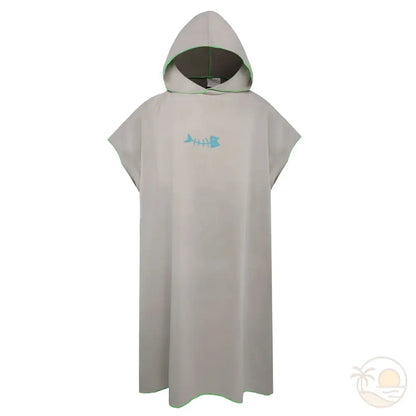 poncho de plage gris