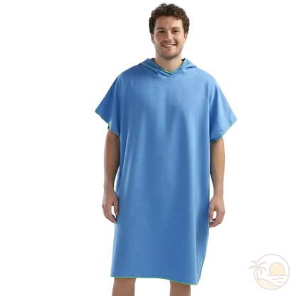 poncho de plage homme bleu homme
