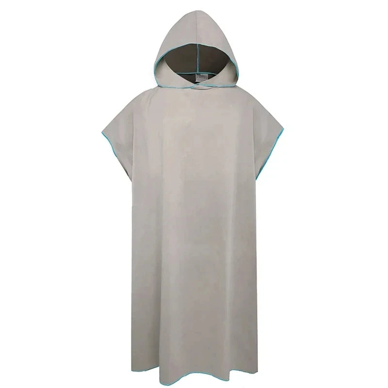 poncho de plage homme gris