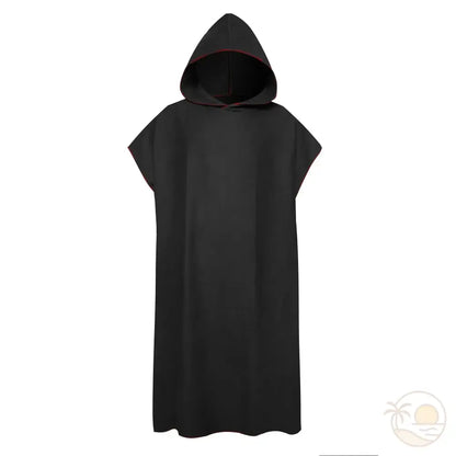 poncho de plage homme noir