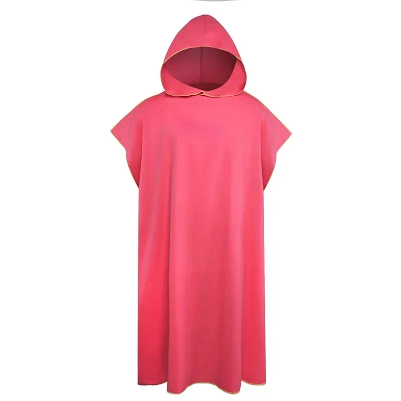 poncho de plage homme rouge