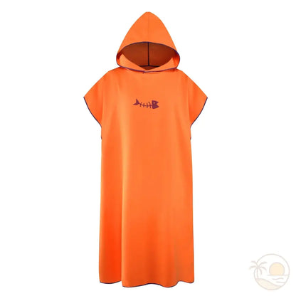 poncho de plage orange