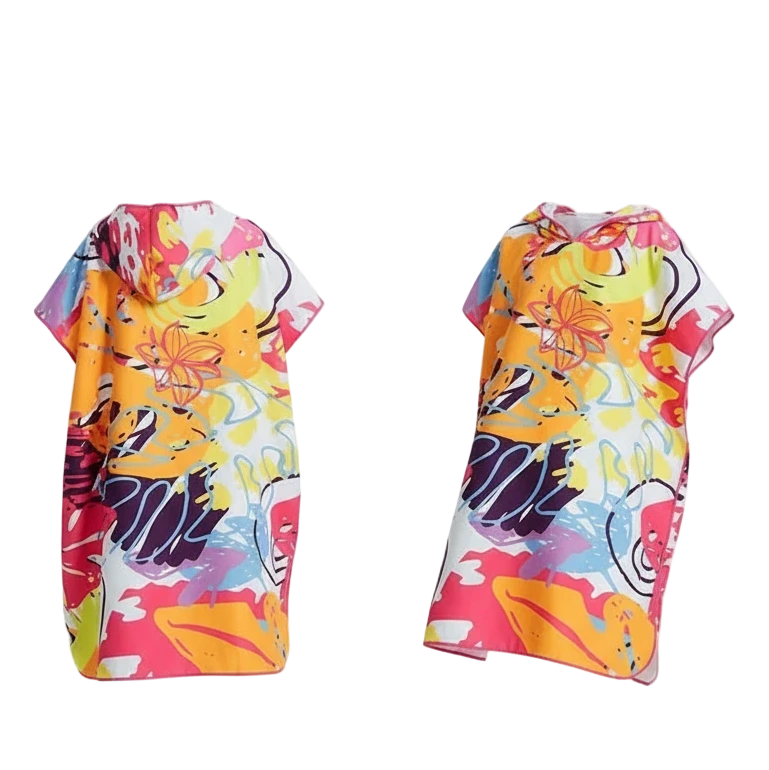 poncho de plage pour adulte recto verso