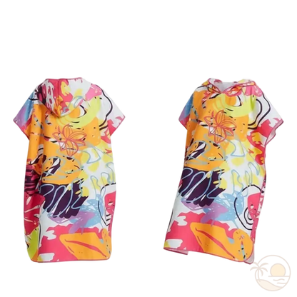 poncho de plage pour adulte recto verso