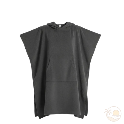 poncho de plage pour femme gris fonce