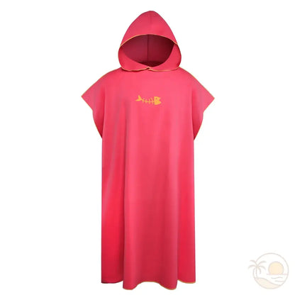 poncho de plage rose fonce