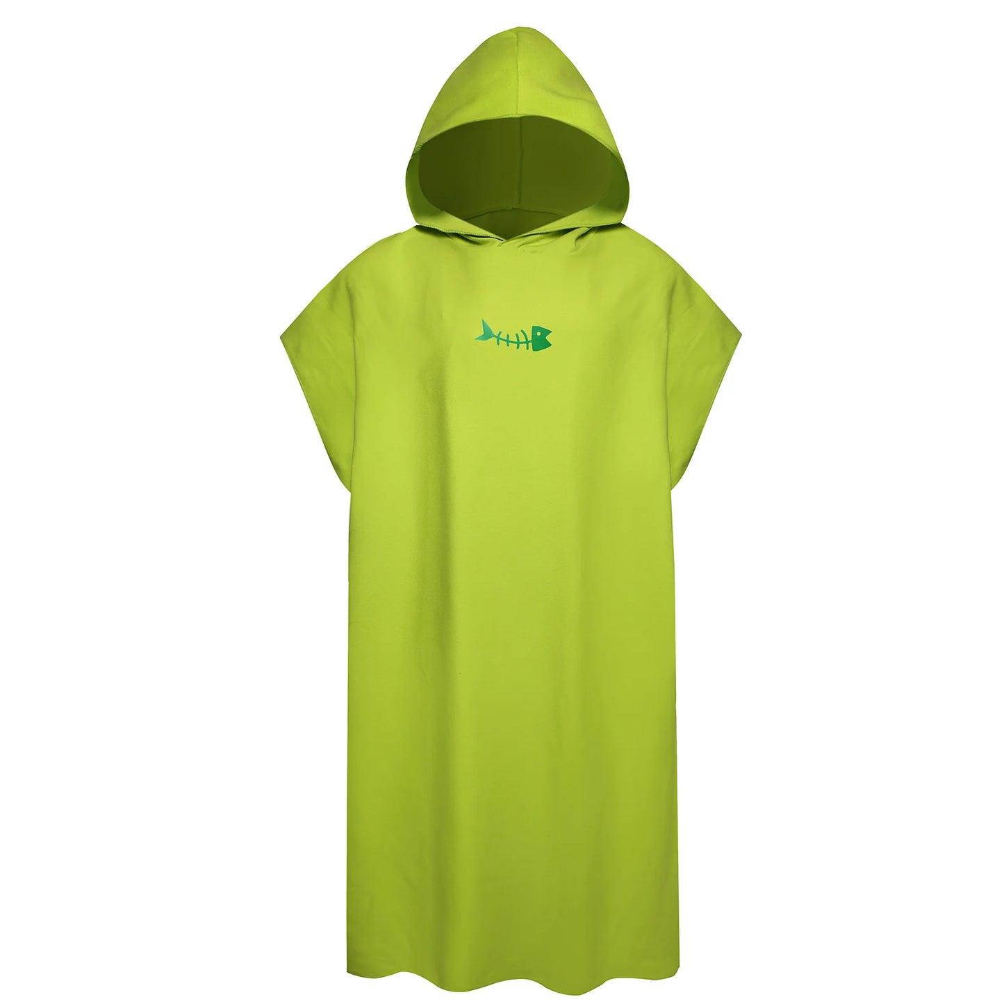 poncho de plage vert