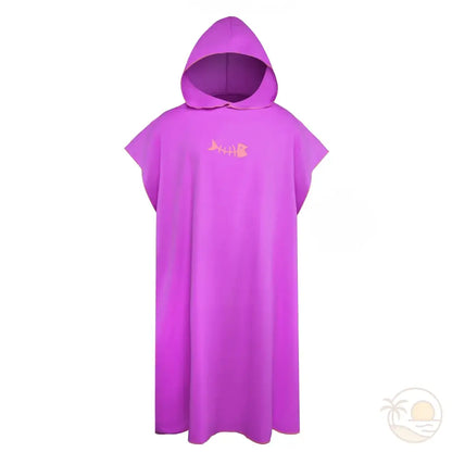 poncho de plage violet