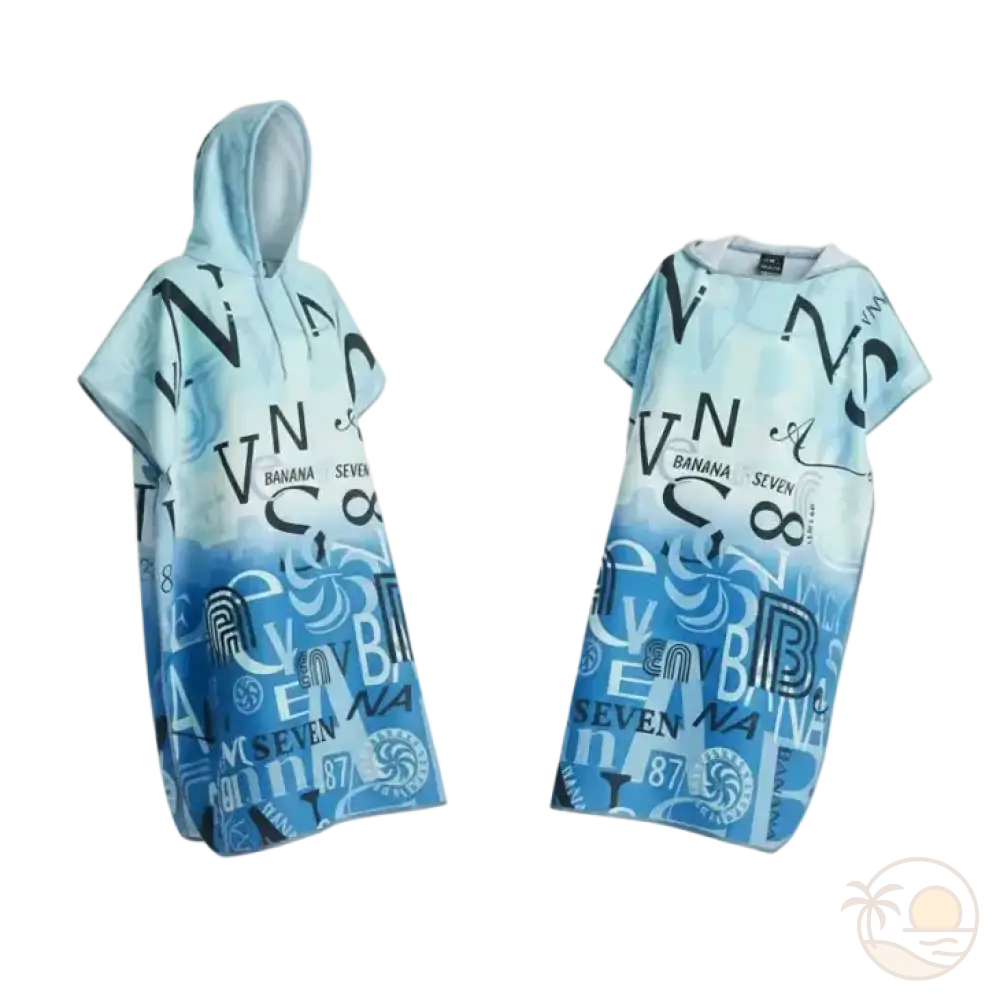 poncho serviette de plage capuche recto