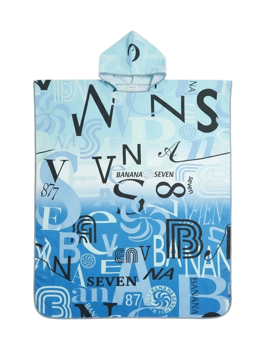 poncho serviette de plage recto capuche