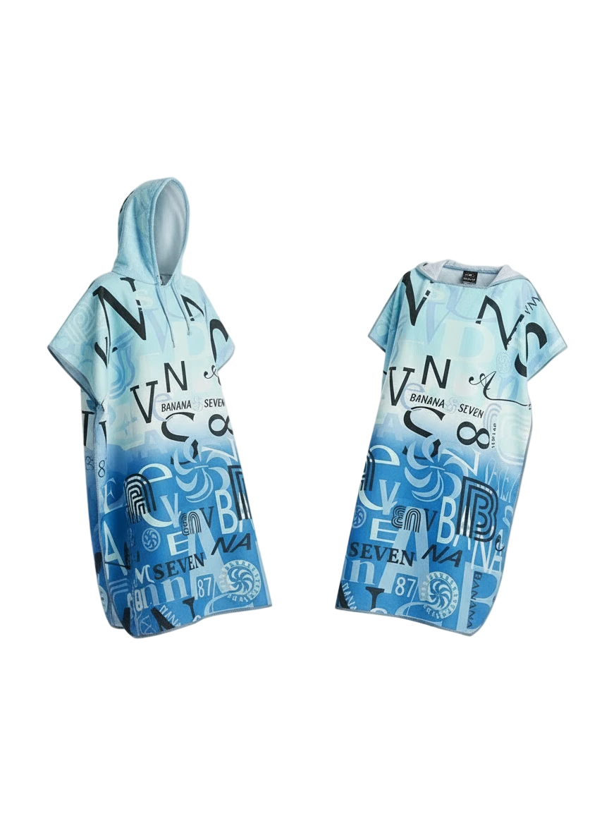 poncho serviette de plage recto verso