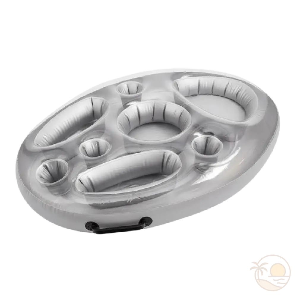 porte gobelet gonflable piscine argent