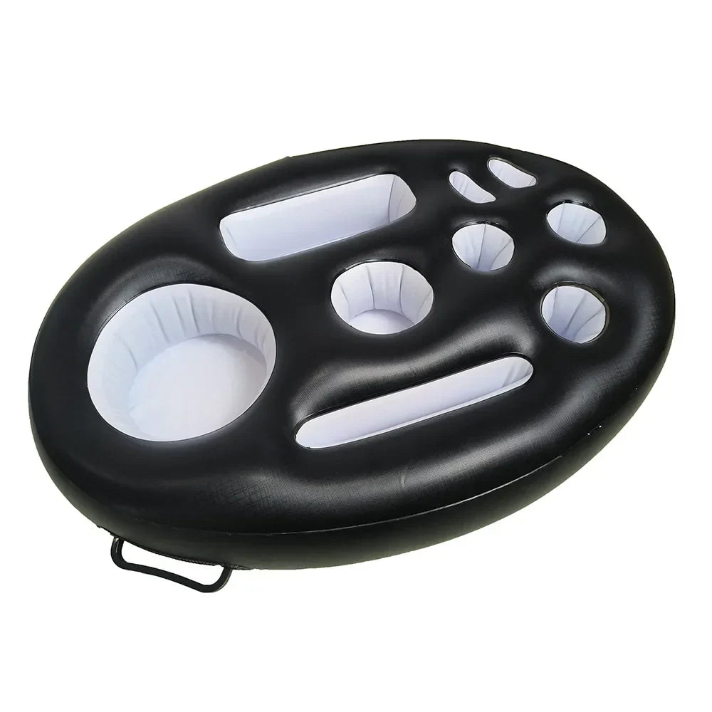 porte gobelet gonflable piscine noir