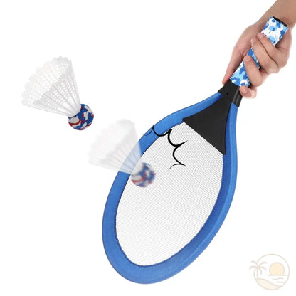 raquette de plage bleue