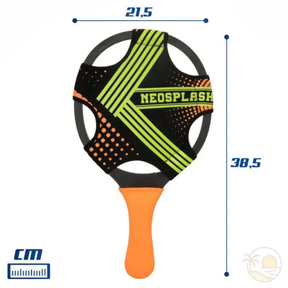 raquette de plage en plastique orange dimensions
