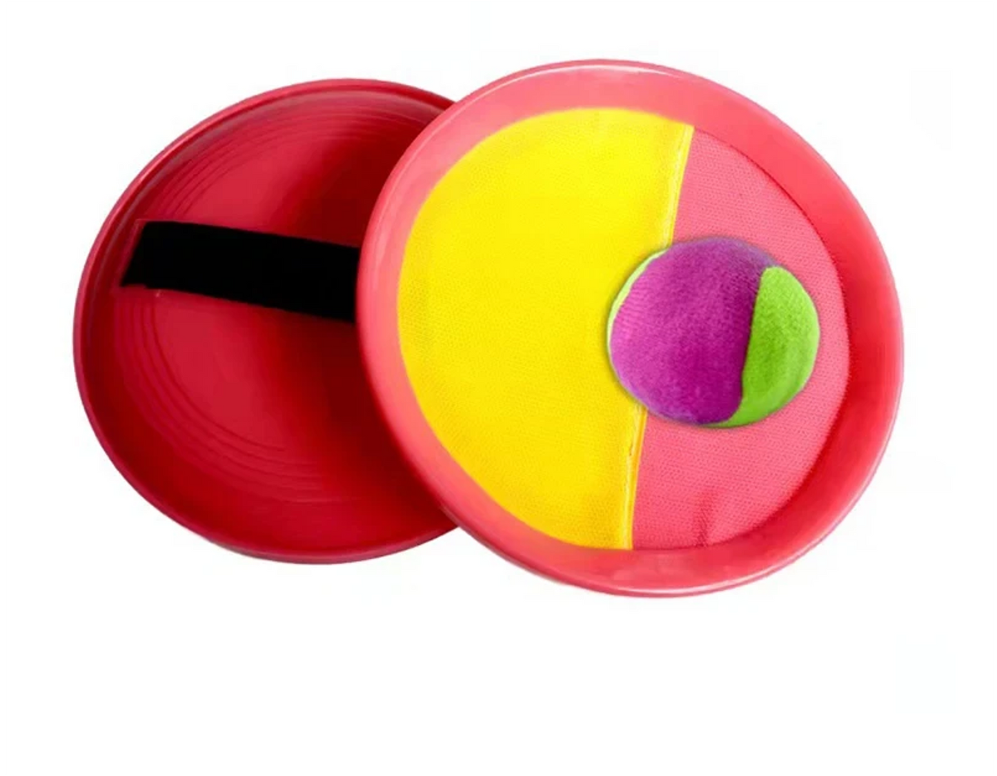 raquette de plage scratch rose jaune