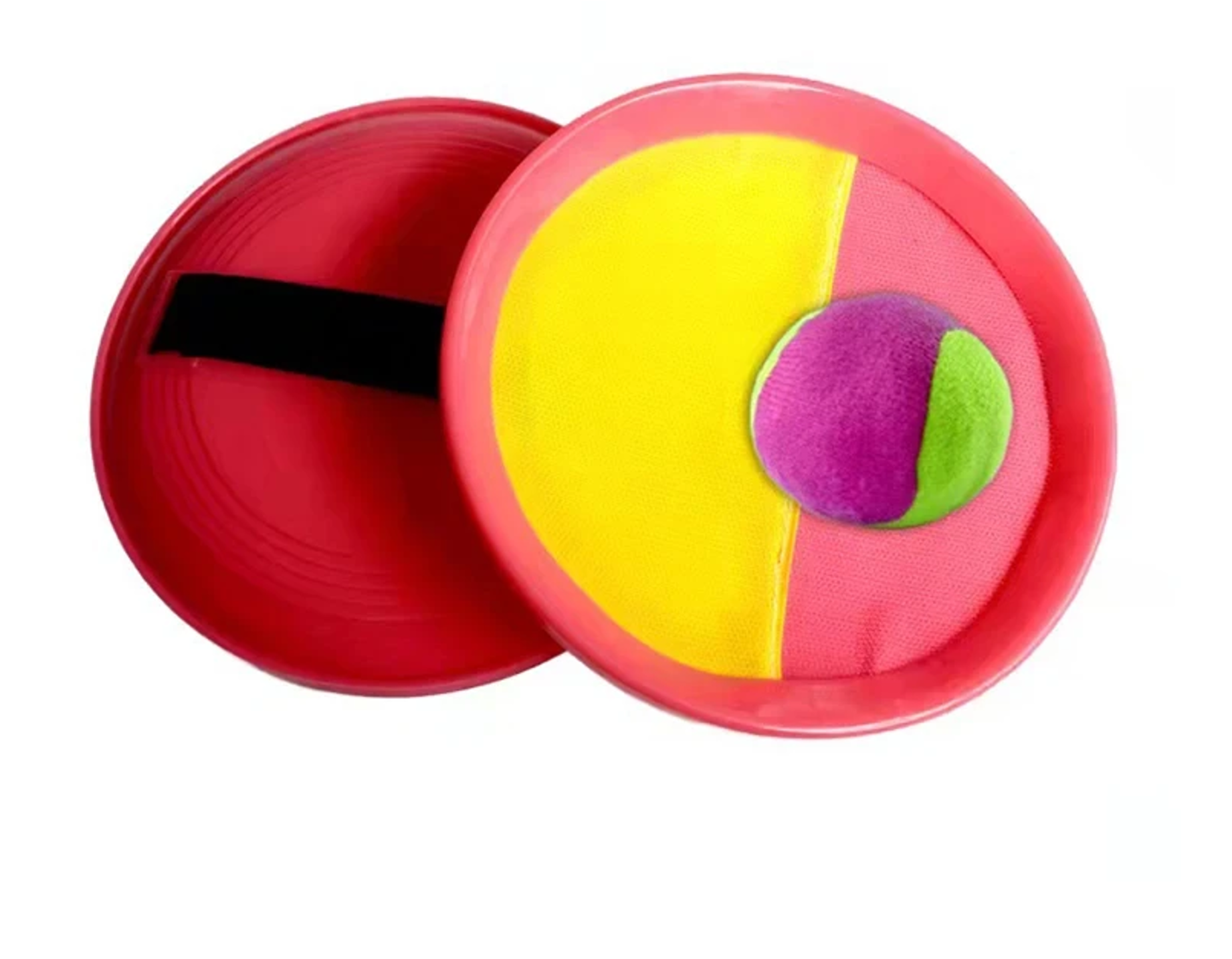 raquette de plage scratch rose jaune