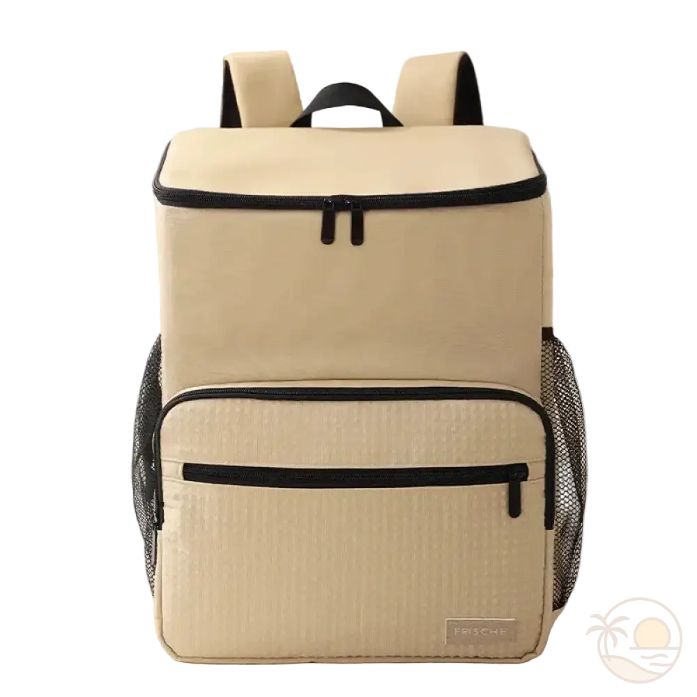 sac a dos glaciere beige vue de face