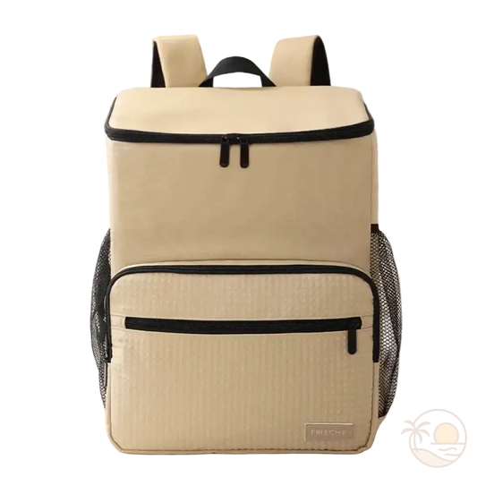 sac a dos glaciere beige vue de face