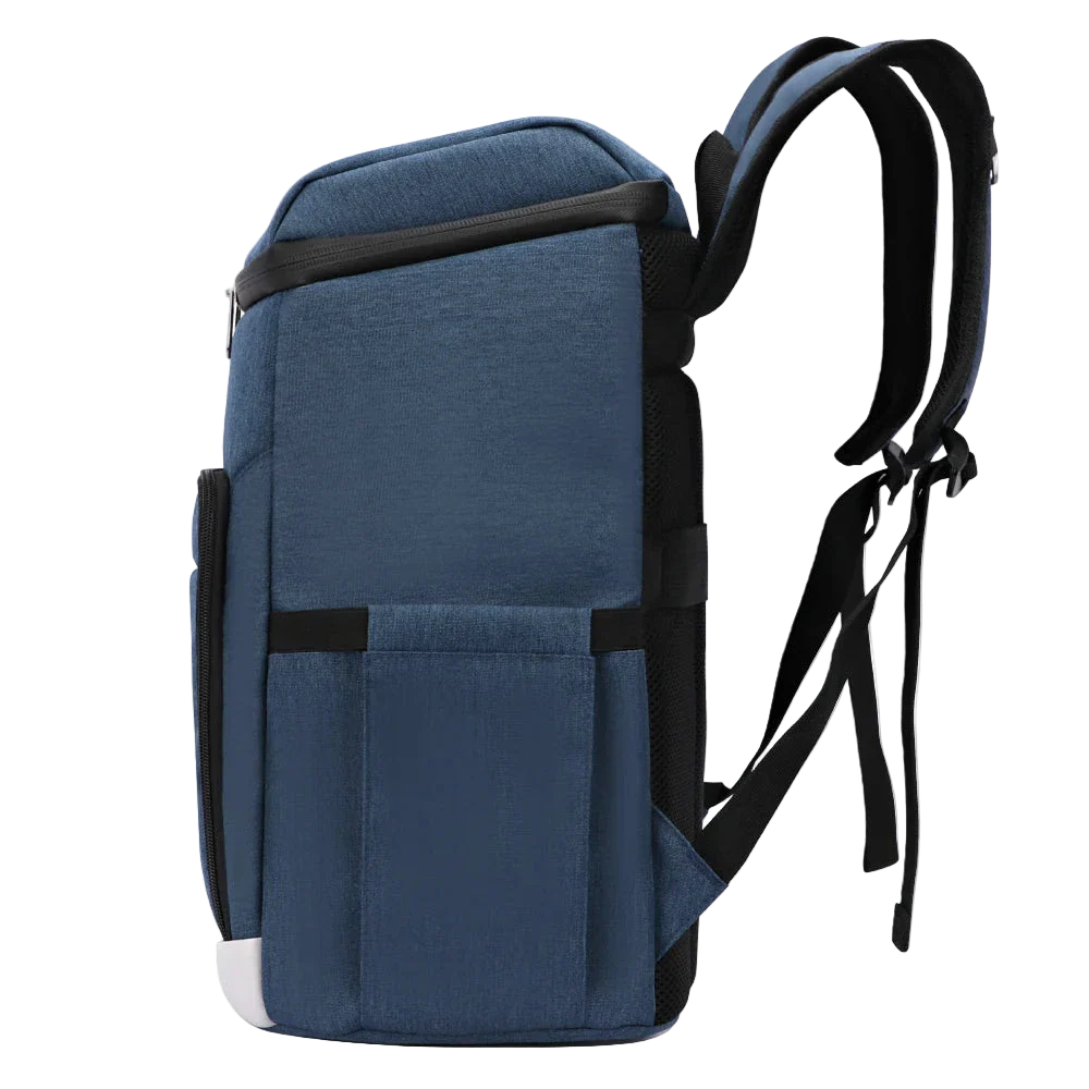 sac a dos isotherme bleu profil