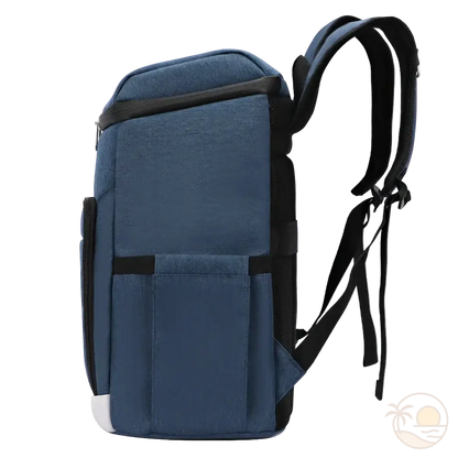 sac a dos isotherme bleu profil
