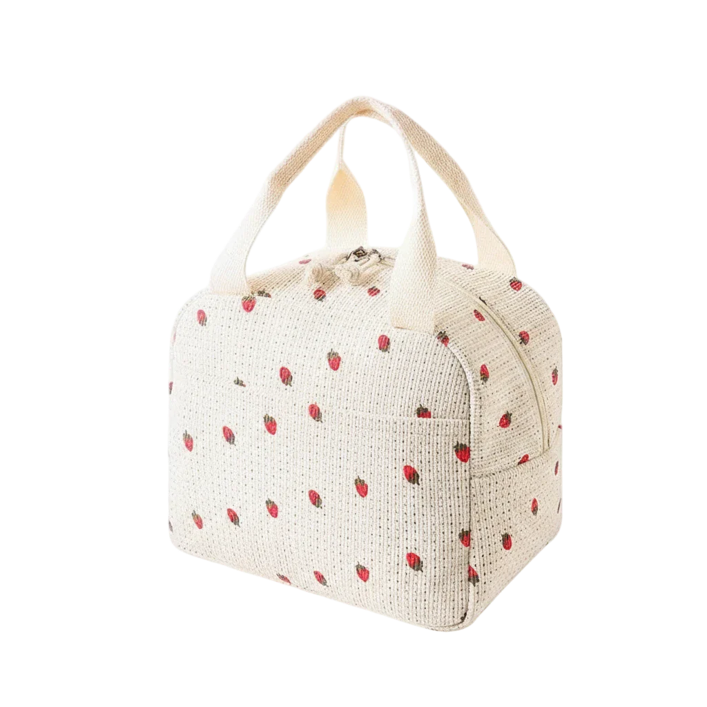 sac a repas isotherme blanc fraises