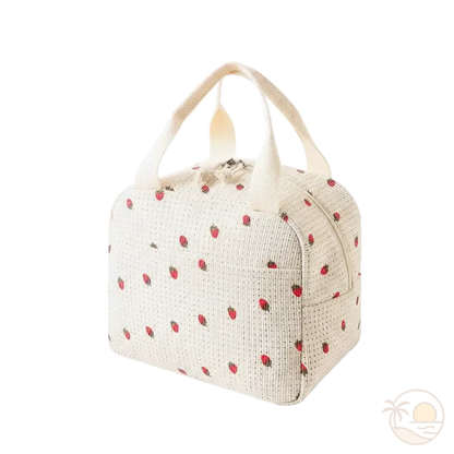 sac a repas isotherme blanc fraises