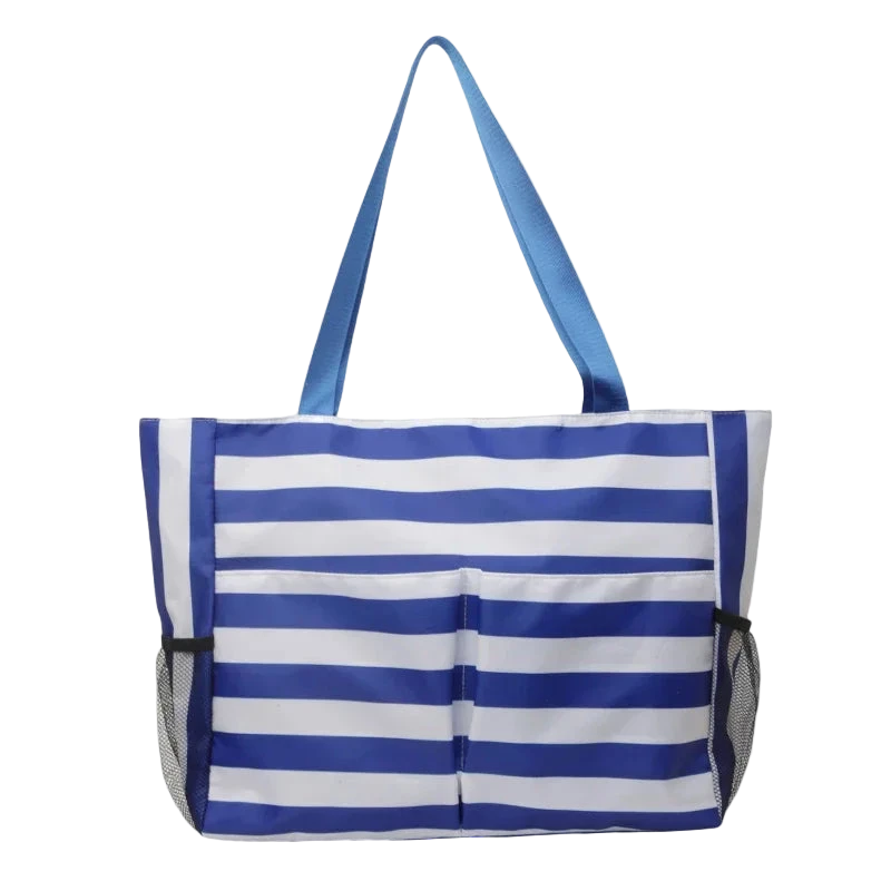 sac cabas de plage bleu