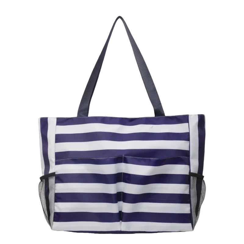 sac cabas de plage bleu marine