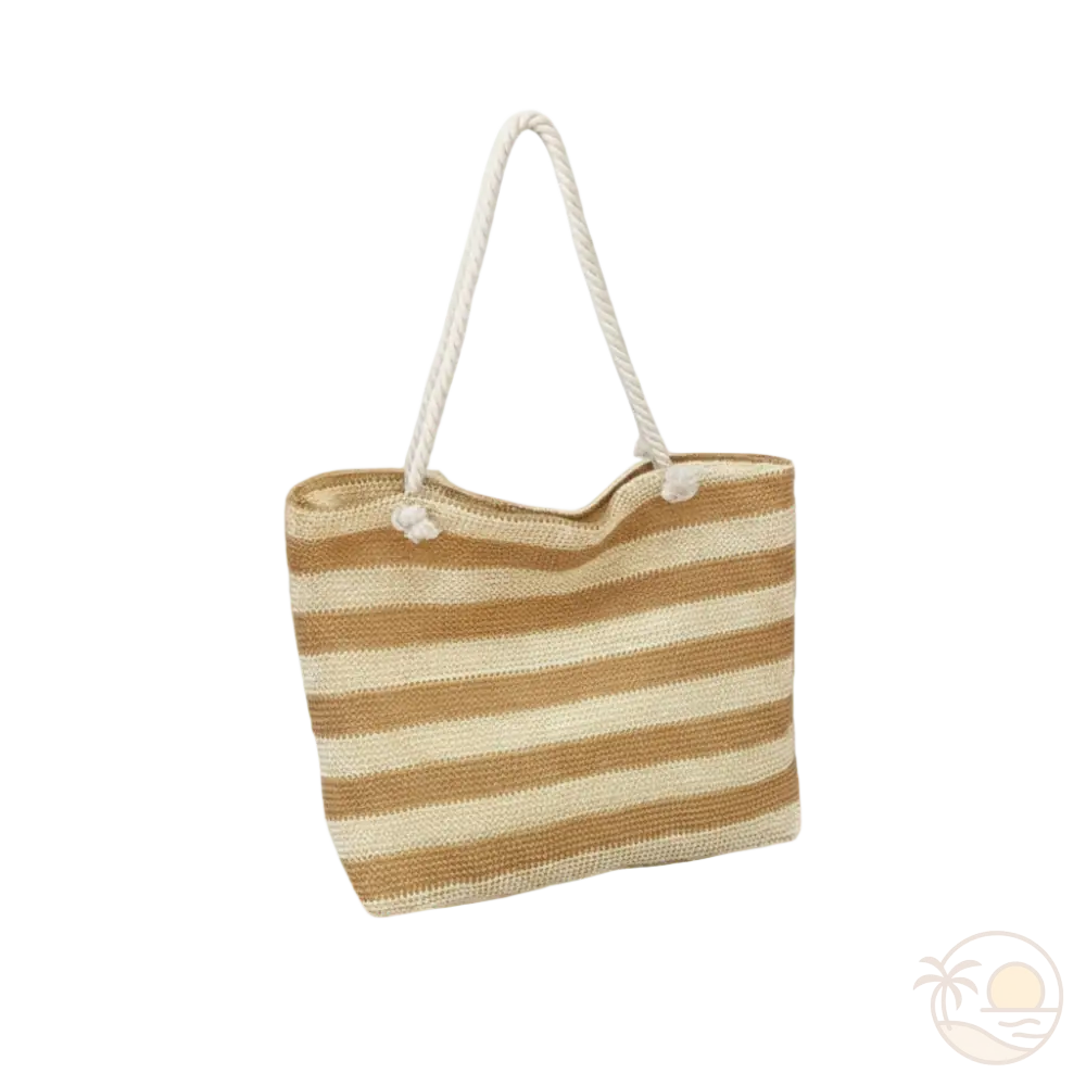 sac de plage beige main