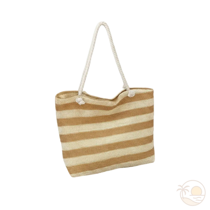 sac de plage beige main