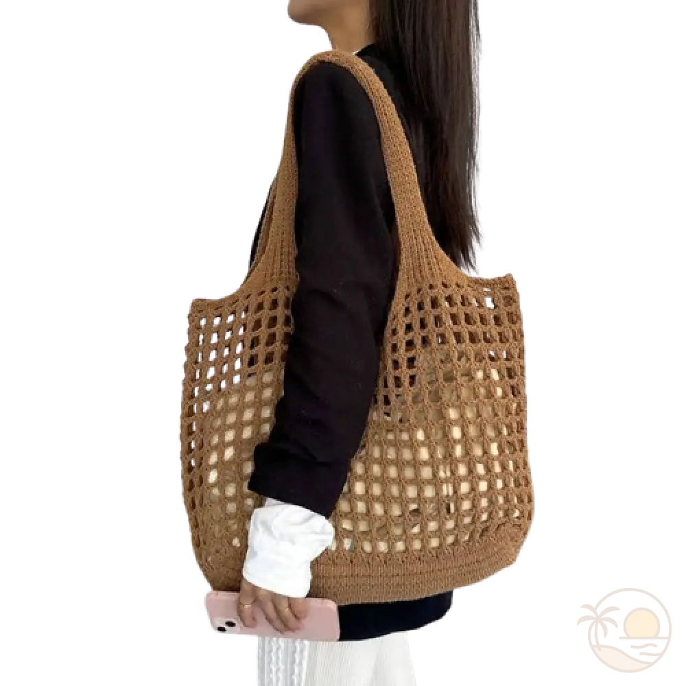 sac de plage boheme marron femme
