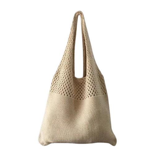 sac de plage crochet beige