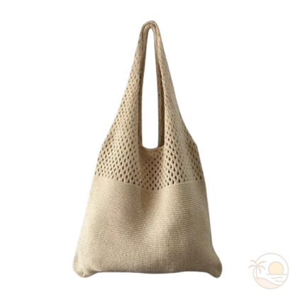 sac de plage crochet beige