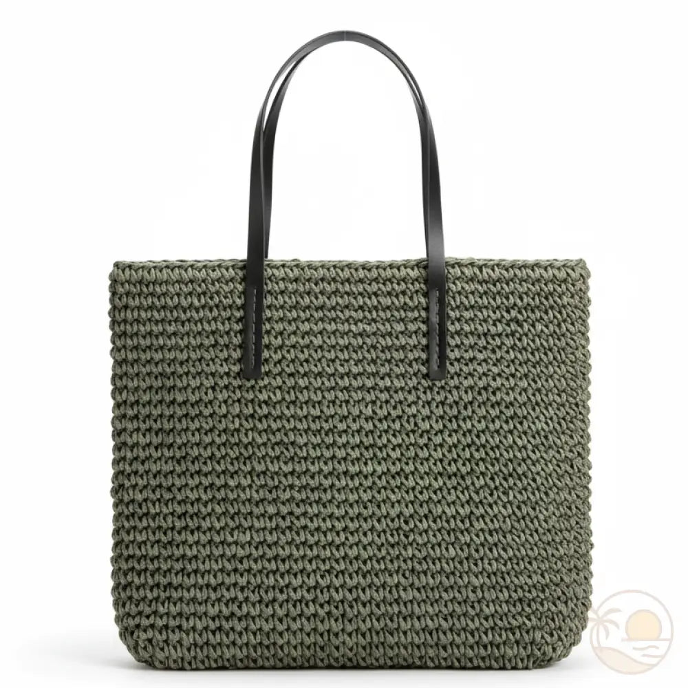 sac de plage en osier vert