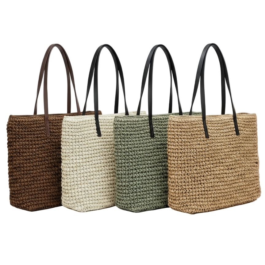 sac de plage en osier vert beige marron fonce marron clair