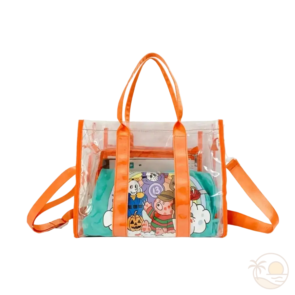 sac de plage en plastique orange