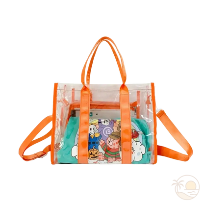 sac de plage en plastique orange