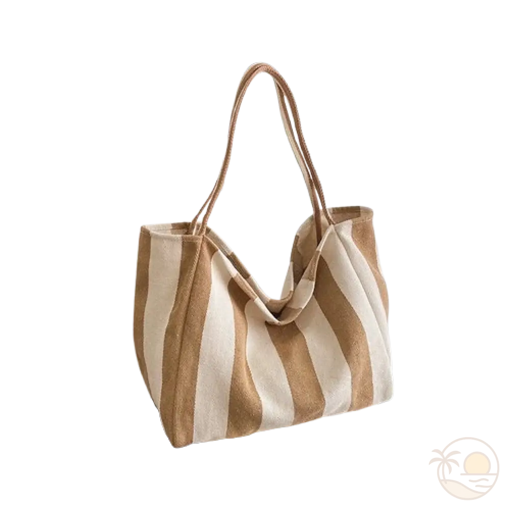 sac de plage en tissu beige