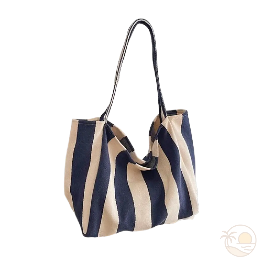 sac de plage en tissu bleu